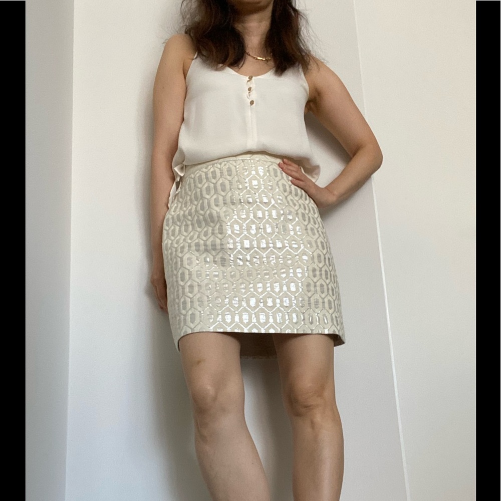 Banana Republic Metallic Mini Skirt Size 0